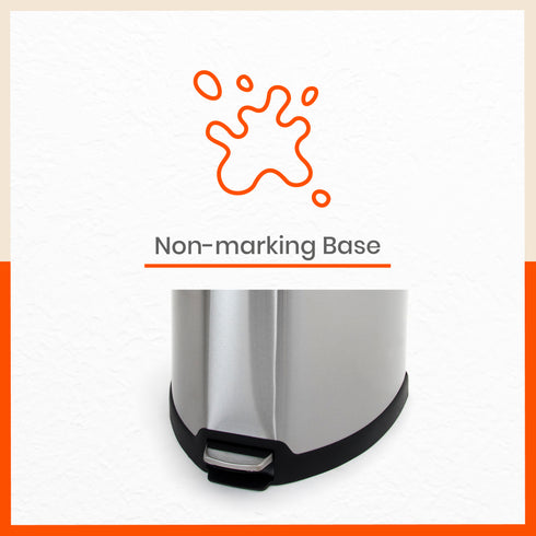 Bathla Silver Stainless Steel Step Bin For Home(35 Ltrs)